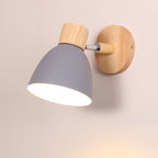 Nina | Wall Sconce | Modern Minimalist LED, Wooden Cone, 1-Light | Iron & Wood