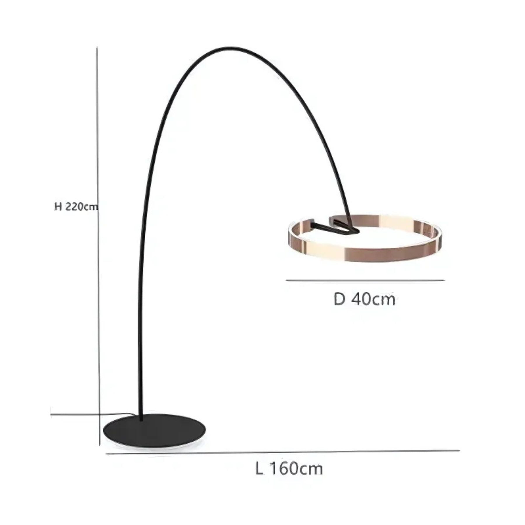 Modern Arc Floor Lamp - LED Dimmable Living Room Light