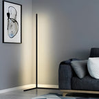 Nordic LED floor lamp with remote control, RGB and warm white lighting, 142cm slim design