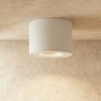 Flush mount ceiling light modern metal dimmable LED matte finish, aluminum