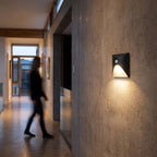 LED wall light with motion sensor for hallway, die-cast aluminum, black and white, 3W
