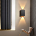 Wall sconce LED rectangular Nordic minimalist aluminum frosted glass 2-light indoor