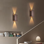 Wall sconce LED rectangular Nordic minimalist aluminum frosted glass 2-light indoor