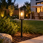 Solar garden lights slim design warm white pathway outdoor light 54cm