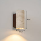 Wall light travertine stone with up and down glow, hardwired