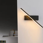 Wall light with swivel head, LED, black or white metal