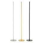 Minimalist metal floor lamp with tri-color dimming, slim aluminum design for living room