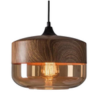 Cleo | Scandinavian Pendant Light | Minimalist, Adjustable Height | Wood & Glass