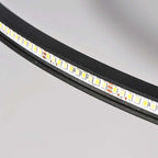 Flush mount ceiling light modern LED round dimmable, metal and acrylic