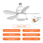Socket Fan Ceiling Fan with Light | LED, Remote Control, E27/B22