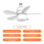 Socket Fan Ceiling Fan with Light | LED, Remote Control, E27/B22
