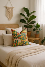 Vibrant Botanical - Cotton Cushion Cover Decorative Throw Pillow