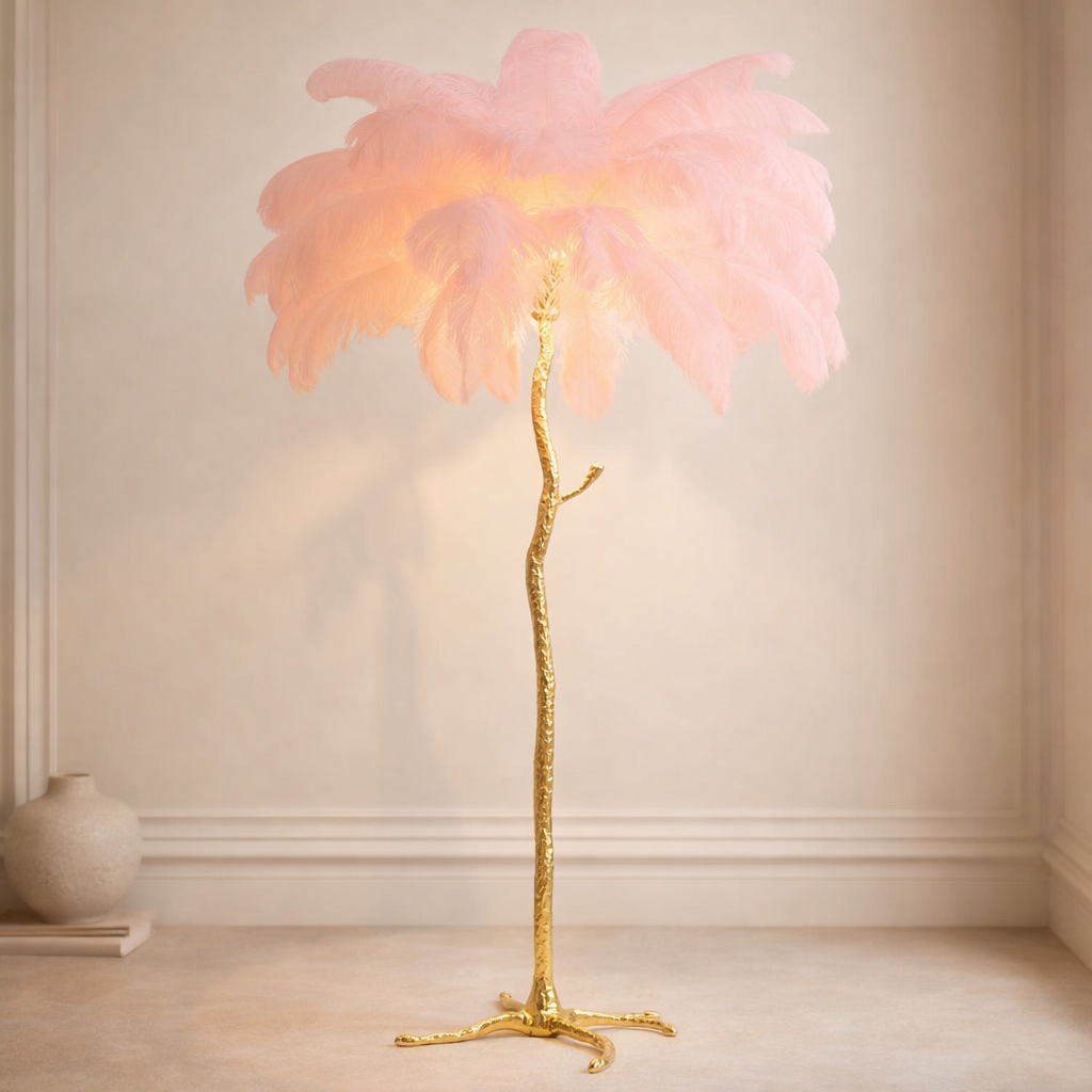 Feather Floor Lamp - Luxury LED Boho Standing Light