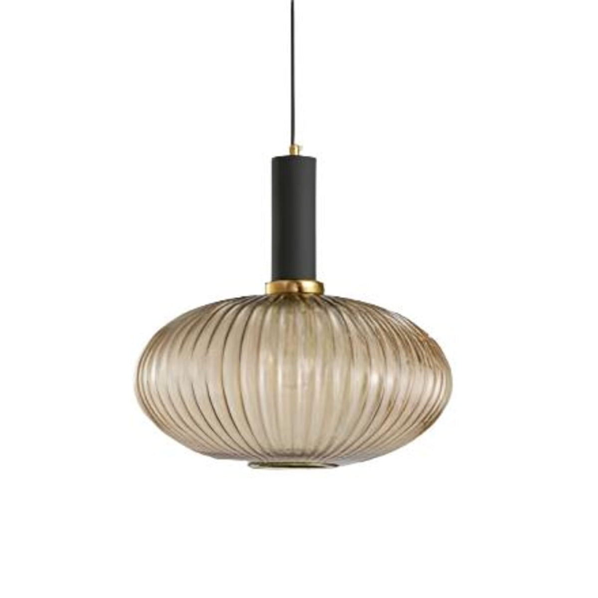 Glass pendant light modern warm white LED hardwired, cylindrical bottle drum shade