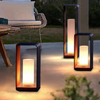 Solar garden lights LED bollard stainless steel black waterproof, 3 sizes