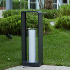 Solar garden lights LED bollard stainless steel black waterproof, 3 sizes