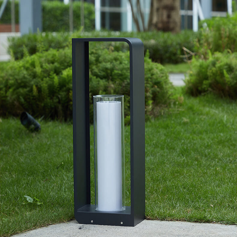 Solar garden lights LED bollard stainless steel black waterproof, 3 sizes