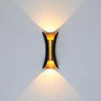Outdoor LED wall light IP65 waterproof, curved metal and acrylic, garden and corridor