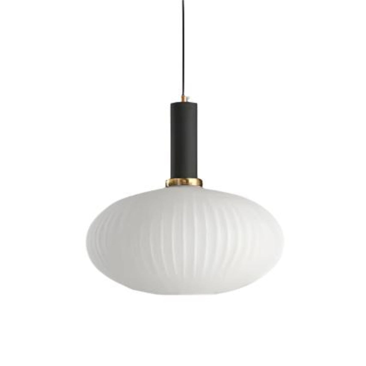 Glass pendant light modern warm white LED hardwired, cylindrical bottle drum shade