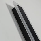 Linear outdoor wall light IP65 black LED strip design, 8cm wide, multiple heights