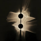 Wall sconce with ripple light effect, 180° rotatable, aluminum warm white, modern minimalist