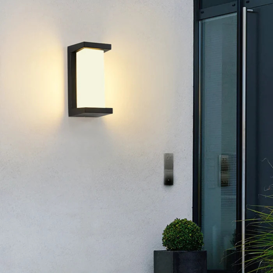 Outdoor wall light with motion sensor LED, IP65 weatherproof, modern design