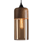 Cleo | Scandinavian Pendant Light | Minimalist, Adjustable Height | Wood & Glass