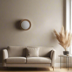 Nordic wood wall light with globe shade, LED G9, bedroom and hallway
