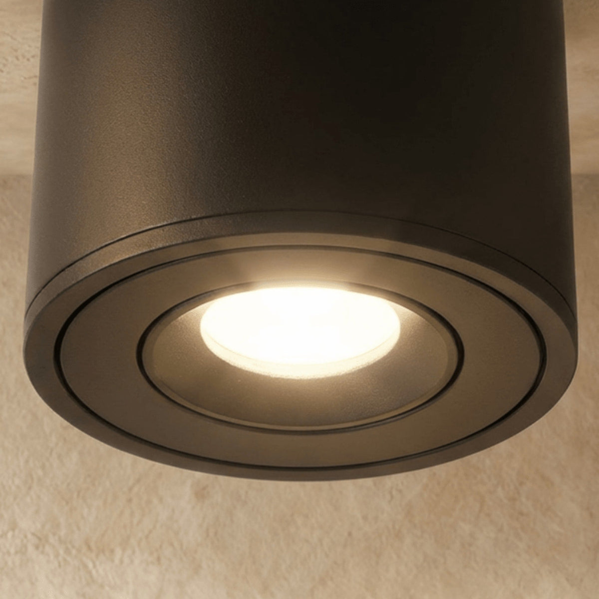 Flush mount ceiling light modern metal dimmable LED matte finish, aluminum