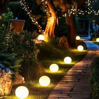 Spherical Garden Light with 16 colors and remote control, solar and USB, weatherproof outdoor LED