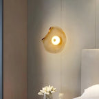 Glass wall light modern LED warm glow hardwired, living room bedroom hallway