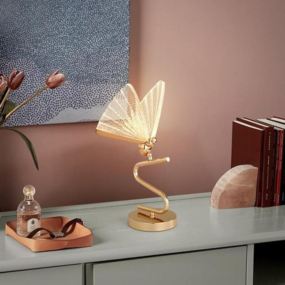 Butterfly Chandelier Lamp modern LED in 4 styles — pendant, floor, table, wall, metal and acrylic