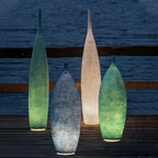 Resin floor lamp bottle vase design multi colour LED, 92cm and 142cm height options