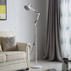 Folding metal floor lamp modern minimalist design, available in black, white, red, yellow and silver