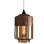 Cleo | Scandinavian Pendant Light | Minimalist, Adjustable Height | Wood & Glass