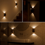LED Plug-In Wall Lamp | Black, Dimmable, Light Sensor