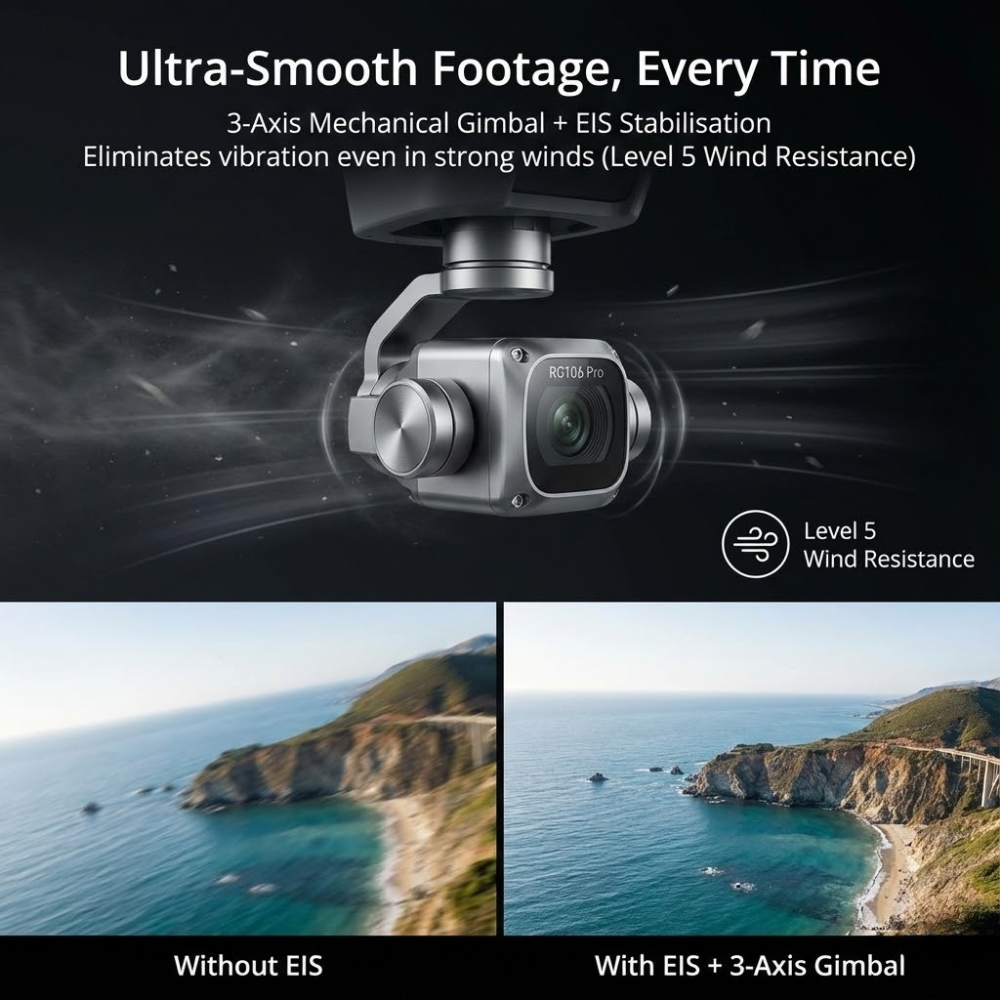 Professional Camera Drone | 8K Dual Camera, GPS Stabilization, Brushless Motors