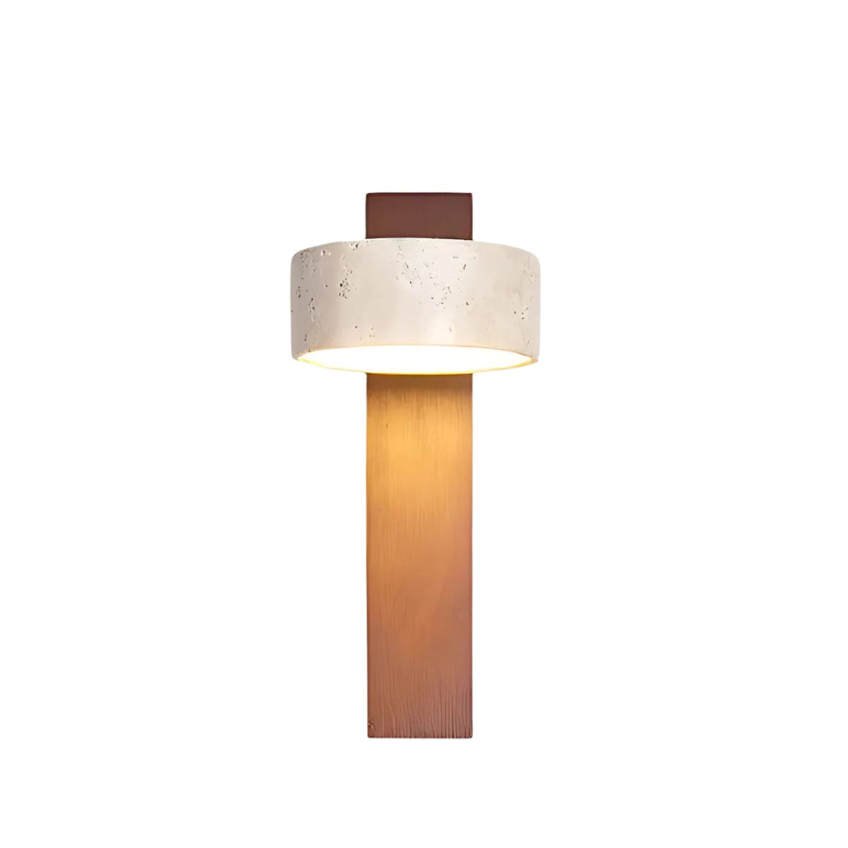 Wood wall light for living room with bulb included, modern natural matte finish