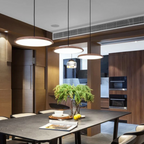 Scandinavian pendant light dining table lamp, adjustable LED warm white, minimalist design