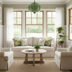 Semi-flush ceiling light wrought iron and glass with tri-color LED, traditional style