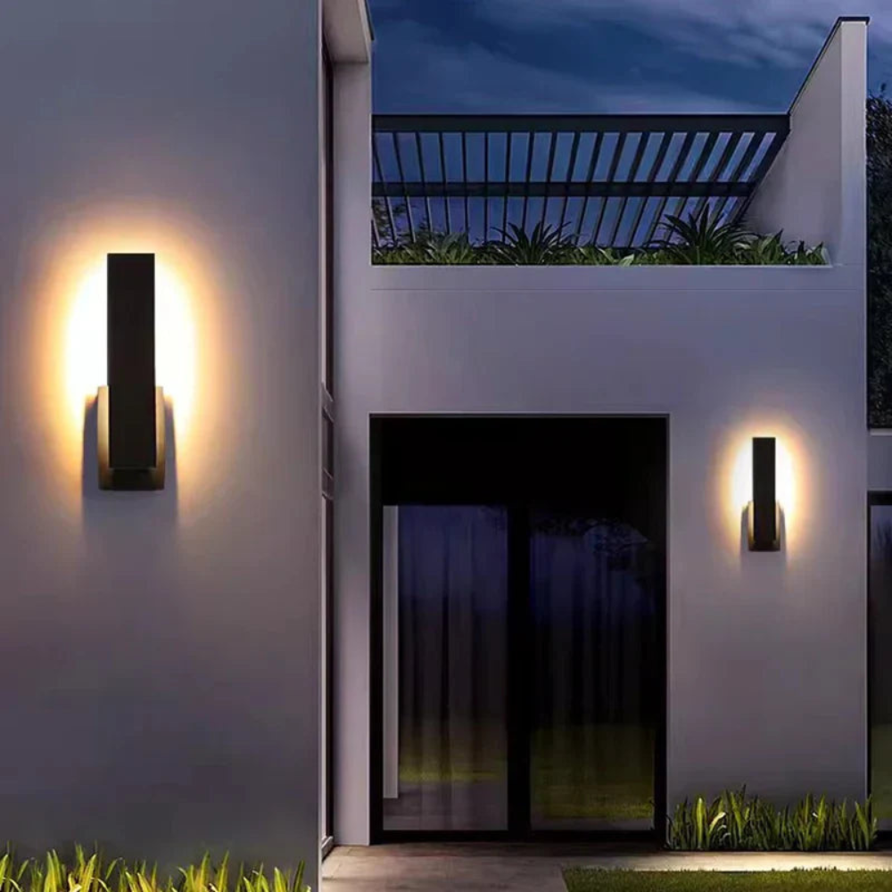 Outdoor wall sconce waterproof IP65 square LED minimalist design