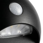 LED wall light with motion sensor for hallway, die-cast aluminum, black and white, 3W