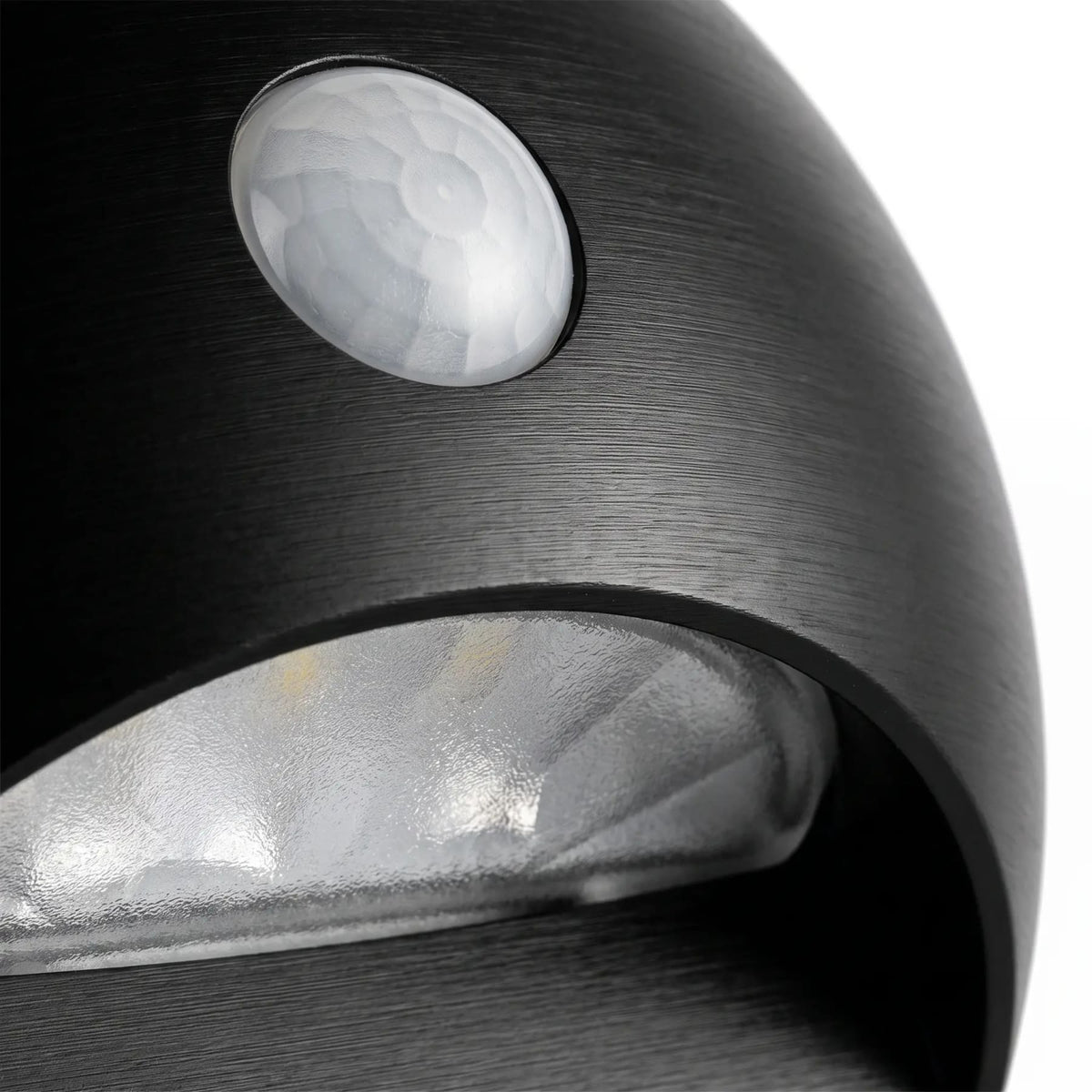 LED wall light with motion sensor for hallway, die-cast aluminum, black and white, 3W