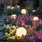 Spherical Garden Light with 16 colors and remote control, solar and USB, weatherproof outdoor LED