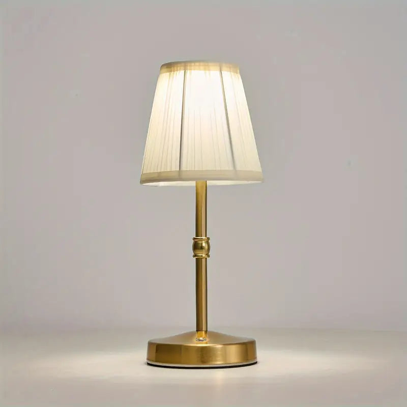 Cordless Antique Brass LED Table Lamp - Warm Light - Classic Style