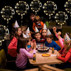 LED Balloons Transparent Warm White 45cm Set 10 Pieces 3m Light String Reusable Latex-Free Party Decoration Battery