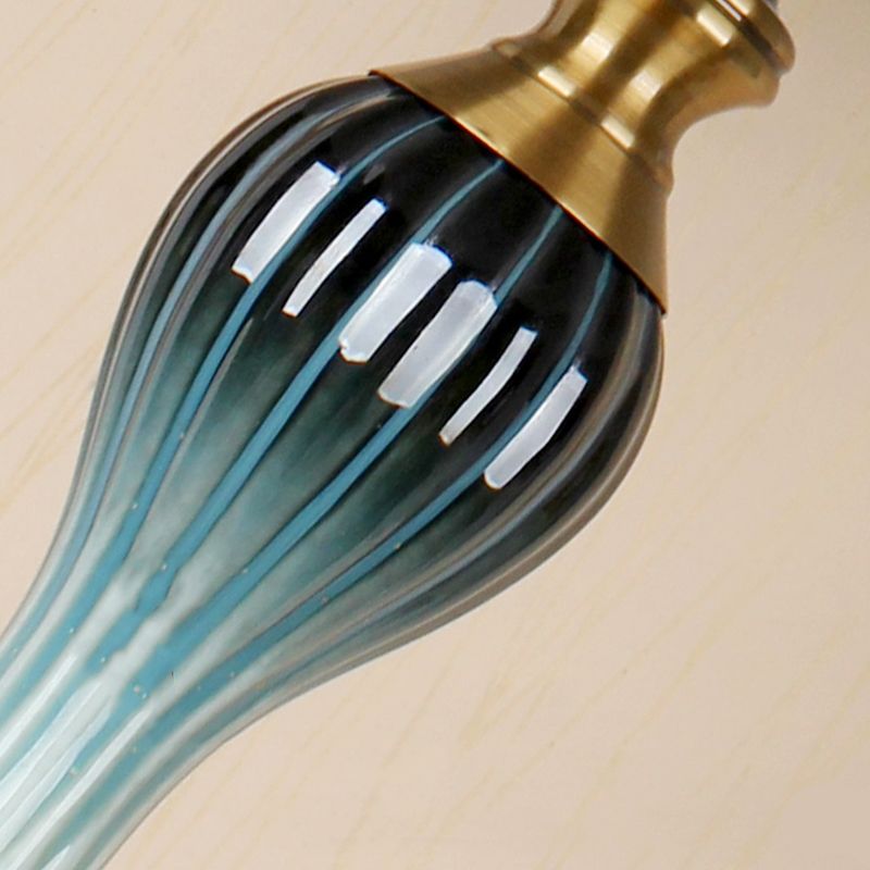 Floor lamp with fabric dome shade and metal base, available in multi colour options for bedroom