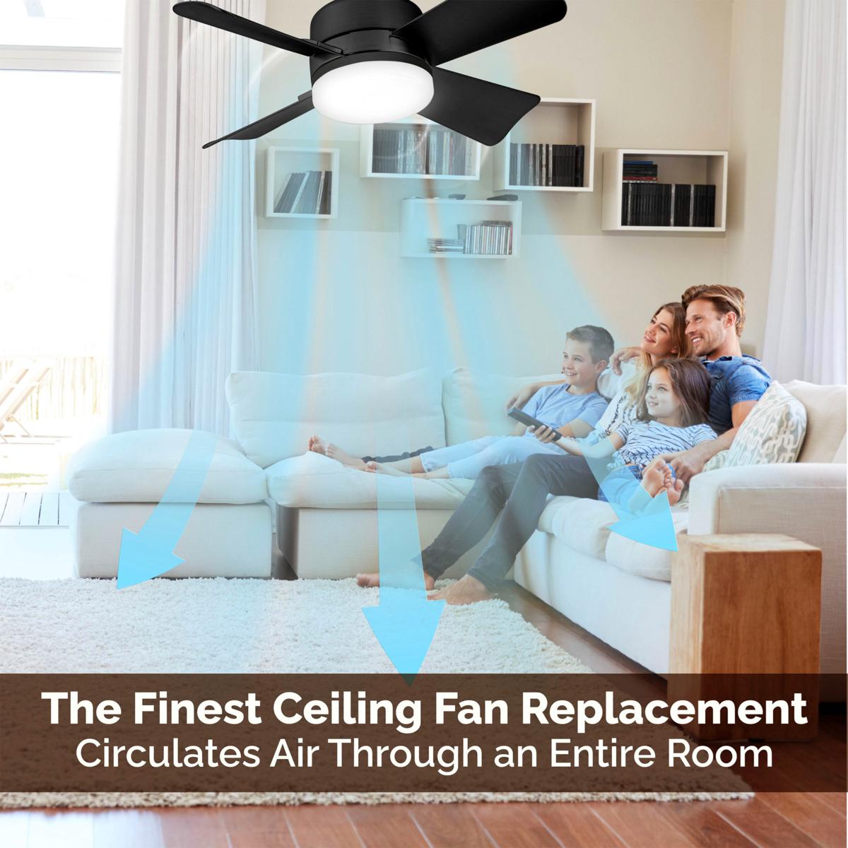 2-in-1 dimmable socket fan E26 E27 with remote control, LED ceiling fan