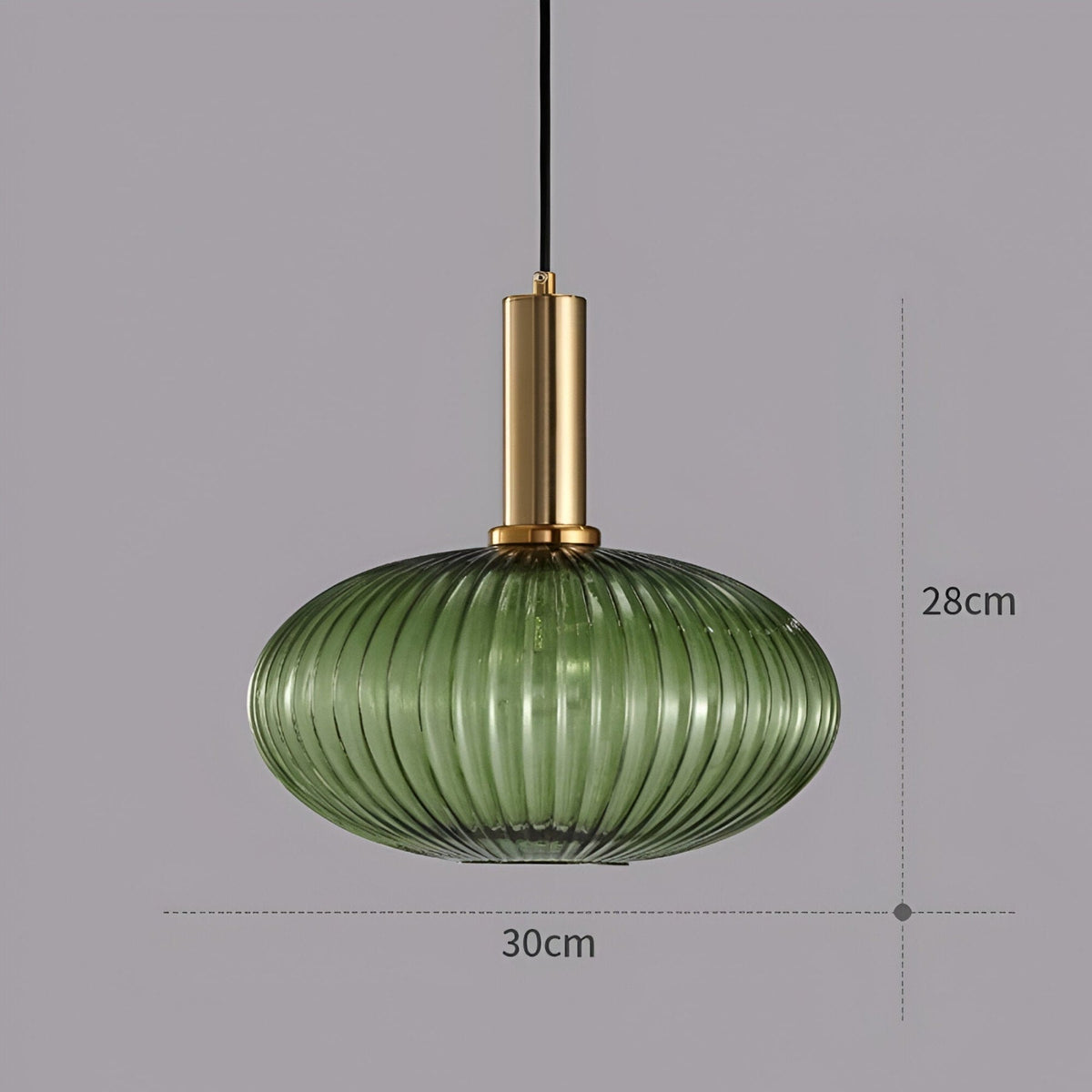 Glass pendant light modern warm white LED hardwired, cylindrical bottle drum shade