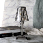 Crystal table lamp rechargeable touch control LED cordless acrylic sparkling design